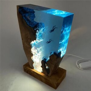 Diver frozen in light, Night Light, Scuba Diving Deep Sea Exploration（ Best Gift 🎁 ）
