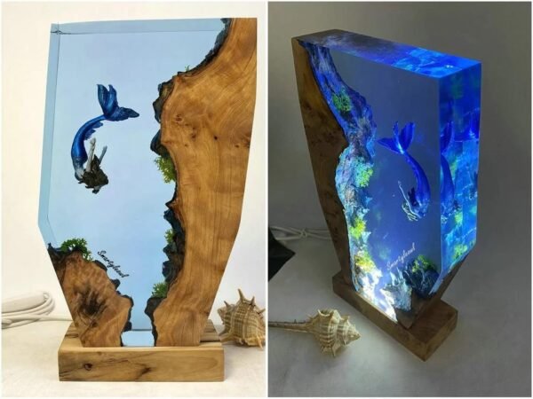 Mermaid Resin Lamp | Mermaid Resin Night Light | Mermaid Gifts | Mermaid Resin Figurines | Girls decor mermaid | Gifts for Valentine's Day（ Best Gift 🎁 ） - Image 6
