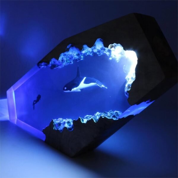 Killer Whale and  Diver Night Light （ Best Gift 🎁 ） - Image 3