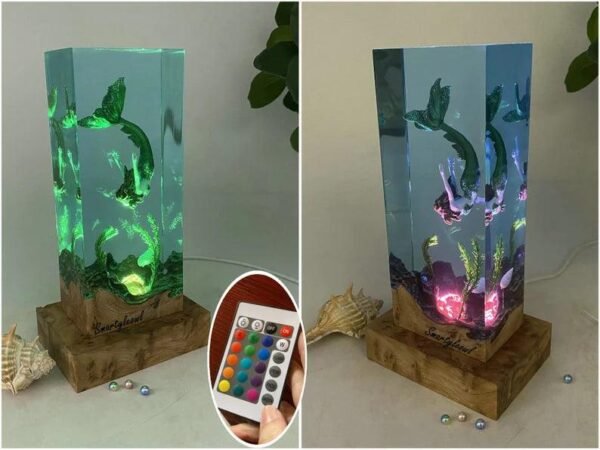 Mermaid Resin Lamp | Mermaid Resin Night Light | Mermaid Gifts | Mermaid Resin Figurines | Girls decor mermaid | Gifts for Valentine's Day（ Best Gift 🎁 ） - Image 4