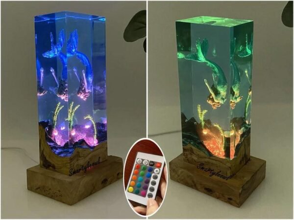 Mermaid Resin Lamp | Mermaid Resin Night Light | Mermaid Gifts | Mermaid Resin Figurines | Girls decor mermaid | Gifts for Valentine's Day（ Best Gift 🎁 ） - Image 5