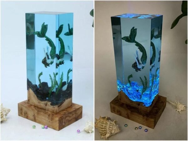 Mermaid Resin Lamp | Mermaid Resin Night Light | Mermaid Gifts | Mermaid Resin Figurines | Girls decor mermaid | Gifts for Valentine's Day（ Best Gift 🎁 ） - Image 3
