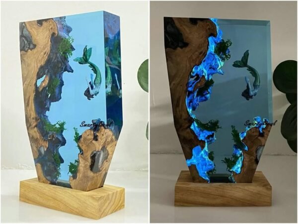 Mermaid Resin Lamp | Mermaid Resin Night Light | Mermaid Gifts | Mermaid Resin Figurines | Girls decor mermaid | Gifts for Valentine's Day（ Best Gift 🎁 ） - Image 4