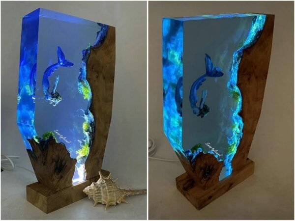 Mermaid Resin Lamp | Mermaid Resin Night Light | Mermaid Gifts | Mermaid Resin Figurines | Girls decor mermaid | Gifts for Valentine's Day（ Best Gift 🎁 ） - Image 10