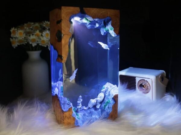 Hunger in the wilderness,Jesus, wood carving,  epoxy resin lamp （ Best Gift 🎁 ） - Image 4