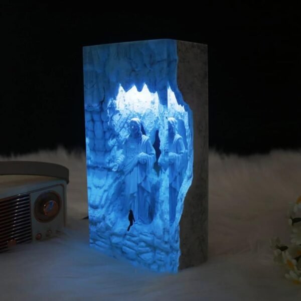 Jesus, diver, stone sculpture, epoxy resin lamp （ Best Gift 🎁 ） - Image 5