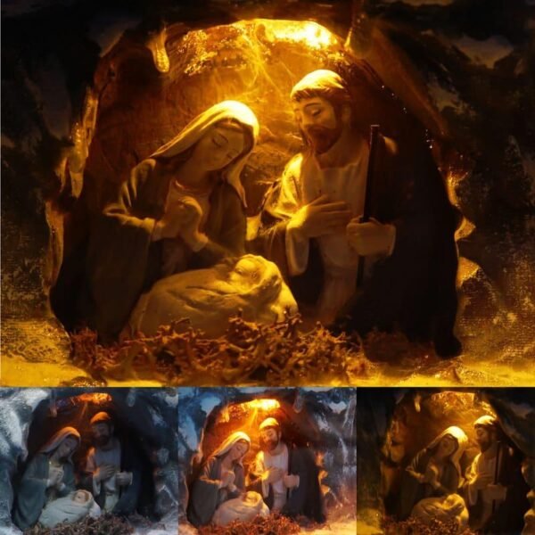 Nativity, jesus, wood carving, stone carving, epoxy resin lamp （ Best Gift 🎁 ） - Image 8