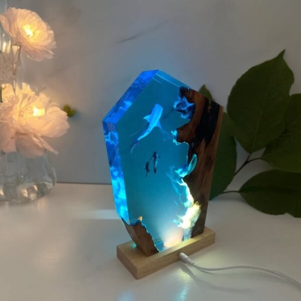 Whale Shark Resin Lamp – Ocean Night Light for Scuba Diving Lovers - Image 4